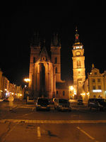 Old Town at Night, Hradec Kralove, Czech Republic